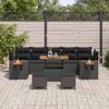 vidaXL Tuinbankenset met kussen 13 pcs Zwart poly rattan