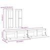 vidaXL Tv-meubelen 4 st massief grenenhout wit