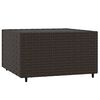 vidaXL 3-delige Loungeset met kussens poly rattan bruin
