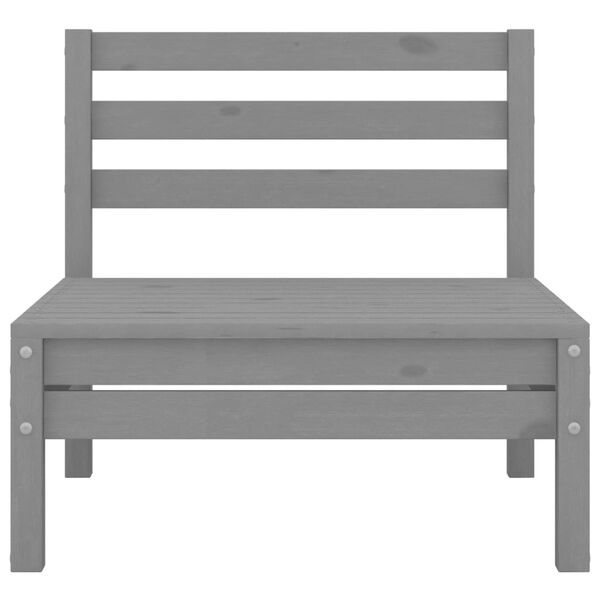 vidaXL 6-delige Loungeset massief grenenhout grijs