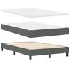 vidaXL Boxspringbed met matras Donkergrijs 120 x 200 cm Stof