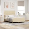 vidaXL Bedframe met hoofdeinde Cr&egrave;me 160 x 200 cm Stof
