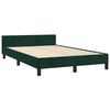vidaXL Bedframe zonder matras 120x190 cm fluweel donkergroen