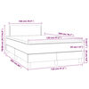 vidaXL Boxspring met matras en LED fluweel roze 120x200 cm