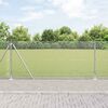 vidaXL Hecke met palen Zilver 1 x 50 m Staal