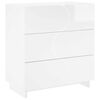 vidaXL Dressoir Hoogglans Wit 70 x 38 x 75 cm Bewerkt hout