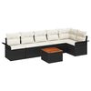 vidaXL Tuin Sofa Set 7 pcs Zwart Poly riet