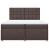 vidaXL Boxspring met matras stof donkerbruin 200x200 cm