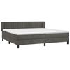 vidaXL Boxspring met matras fluweel donkergrijs 200x200 cm