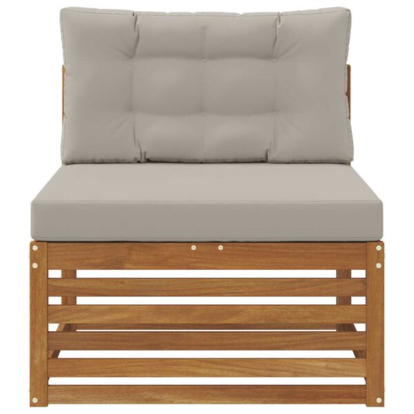 vidaXL Buitenzitmiddelsofa Massief Acaciahout Naturel