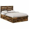 vidaXL Bedframe met lade Gerookt eiken 120 x 200 cm Ingenieurshout