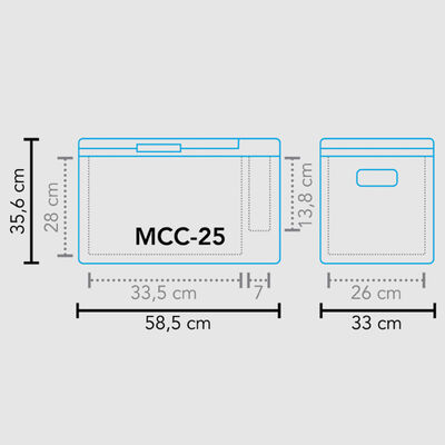 Mestic Koelbox compressor MCC-25 25 L zwart