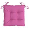 vidaXL Stoelkussens 2 st 40x40x7 cm stof roze