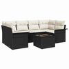 vidaXL Tuin Sofa Set 7 st Zwart poly rattan