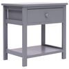 vidaXL Nachtkastje 40x29x42 cm paulowniahout grijs