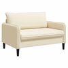 vidaXL XXL fauteuil Cr&egrave;mekleurig fluweel