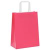 vidaXL Papieren zakken 50 st met hengsels 21x11x28 cm roze