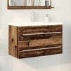vidaXL Badkamertenk te kast met lade 2 pcs Oud Hout 80 x 38,5 x 48 cm