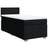 vidaXL Boxspring met matras stof zwart 80x200 cm
