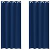 vidaXL Zwart-out Gordijnen met Ringen 2 st Donkerblauw 225 x 140 cm