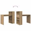 vidaXL Bureau met plank Artisan Eiken 108 x 55 x 103.5 cm Bewerkt hout