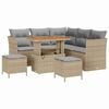 vidaXL Tuinbankenset 8 st Beige poly rattan