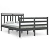 vidaXL Bedframe massief hout grijs 120x200 cm