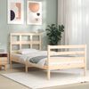 vidaXL Bedframe met hoofdbord massief hout