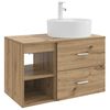 vidaXL Badkamermeubelset 2 st Artisanaal eiken Bewerkt hout