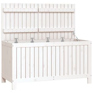 vidaXL Tuinbox 121x55x64 cm massief grenenhout wit