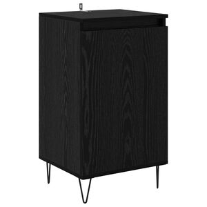 vidaXL Dressoir Zwart Eiken 40 x 35 x 70 cm Bewerkt hout