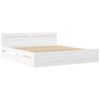 vidaXL Bedframe met lade met hoofdeinde Wit 193 x 203 cm Bewerkt hout