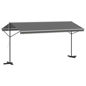 vidaXL Vrijstaande luifel 5 x 3 m Polyester Grijs