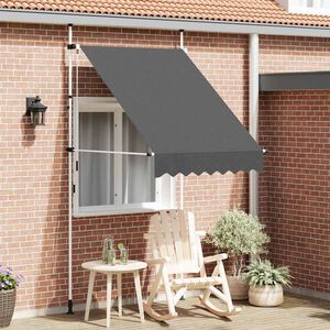 vidaXL Luifel handmatig uittrekbaar 150 cm antraciet