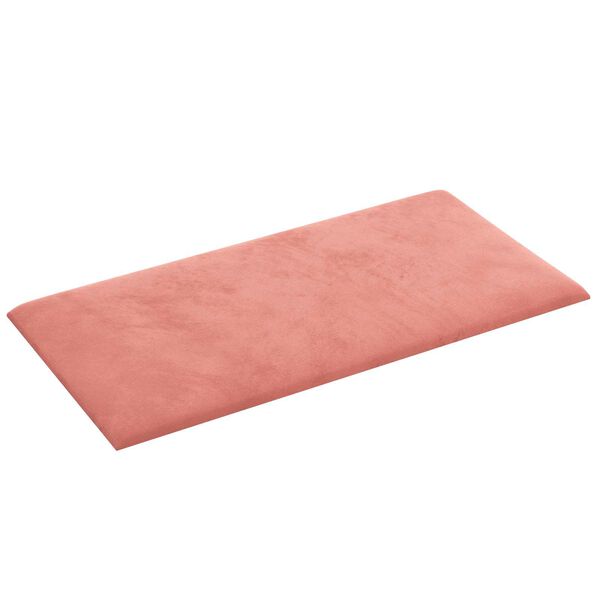 vidaXL Wandhoofdbord 12 pcs Roze 30 x 15 cm Fluweel