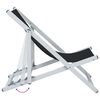 vidaXL Strandstoelen inklapbaar 2 st aluminium en textileen zwart