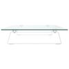 vidaXL Monitorstandaard 80x35x8 cm gehard glas en metaal wit
