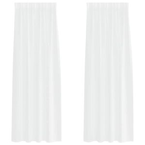 vidaXL Voile Gordijn 2 st Wit 260 x 140 cm Polyester