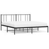 vidaXL Bedframe met hoofdbord metaal zwart 180x200 cm