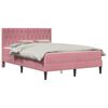 vidaXL Bedframe met matras Roze 120 x 190 cm Fluweel