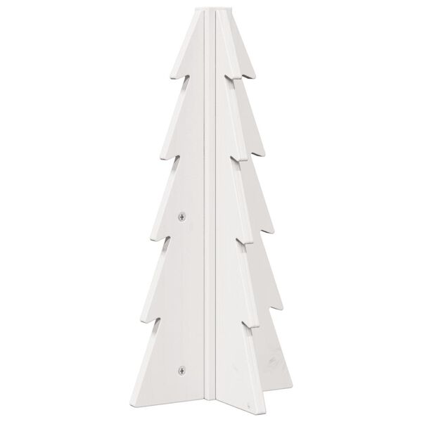 vidaXL Kerstdecoratie kerstboom 49 cm massief grenenhout wit