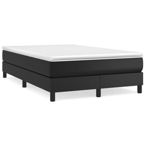 vidaXL Boxspring bed kunstleer zwart 120x200 cm