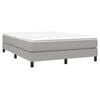 vidaXL Boxspring met matras stof lichtgrijs 140x190 cm
