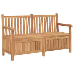 vidaXL Tuinbank met opslag 150 x 60 x 90 cm Massief Teakhout