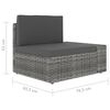 vidaXL 4-delige Loungeset poly rattan grijs