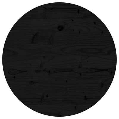 vidaXL Tafelblad rond Ø50x3 cm massief grenenhout zwart
