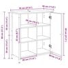 vidaXL Dressoir Artisan Eiken 70 x 30 x 80 cm Bewerkt hout