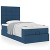 vidaXL Ottoman bed met matras 80x200cm stof blauw