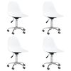 vidaXL Eetkamerstoelen draaibaar 4 st PP wit