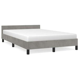 vidaXL Bedframe zonder matras 120x200 cm fluweel lichtgrijs